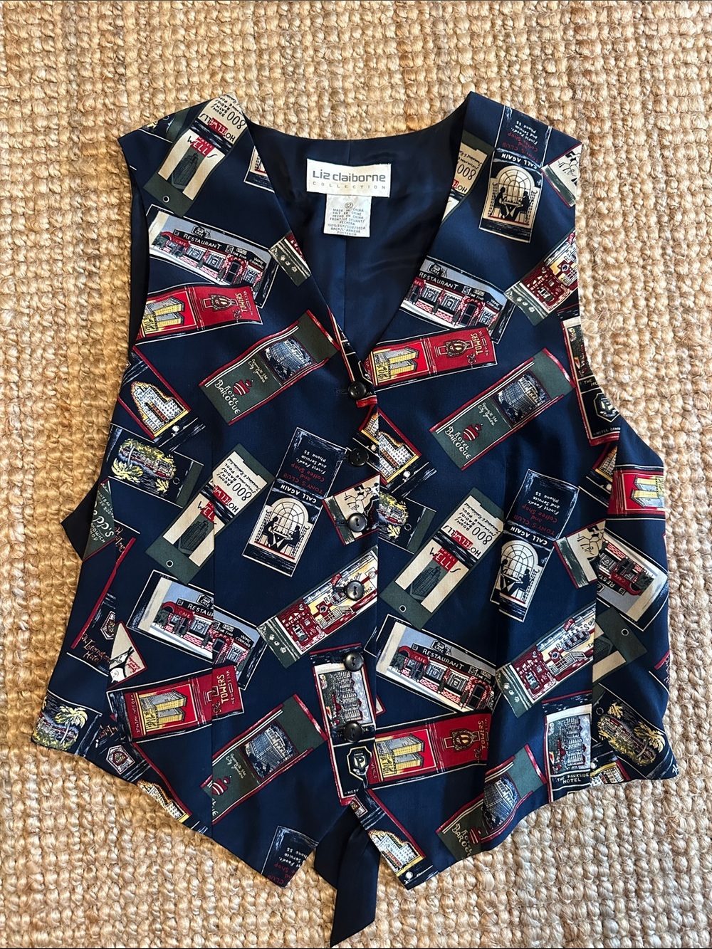 90s 100% Silk Liz Claiborne Vest